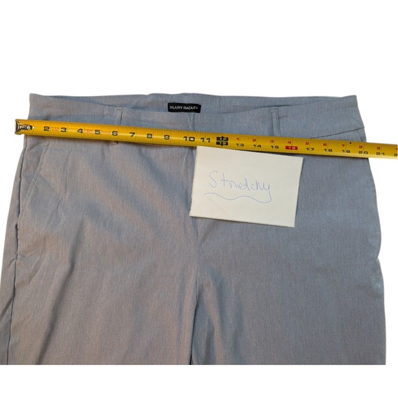Hilary Radley Plus Tummy Control Pull-On Ankle Capri Light Blue Gray 3XL EUC - Picture 3 of 7